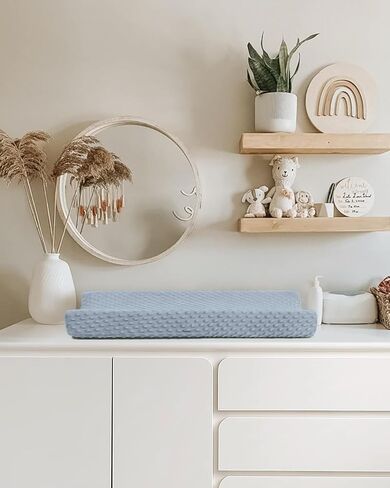 تغيير غطاء الوسادة - Babybay Ultra Soft Minky Dots Plush تغيير الجدول يغطي الأغطية المتغيرة للتنفس صفائح الطاولة القابلة للمسح بدلة لذلة الطفل والطفلة in Kuwait