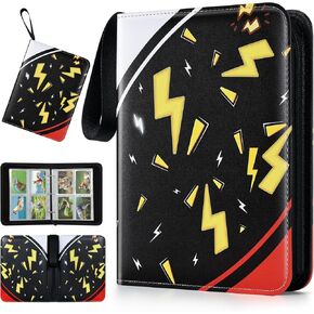 Trading Card Binder, 4 Pocket 440 Cards Holder with 55 Removable Sleeves Display Storage Collector Album Compatible with Football Cards TCG Game Sports Cards, Red in Saudi Arabia