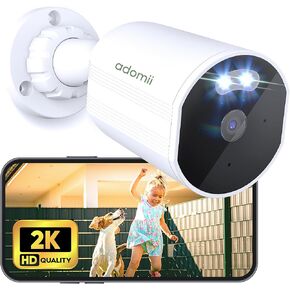 WiFi Cameras for Home Security - Outdoor Camera w/ 2K (4MP) Video - 33ft Night Vision, IP65 Weatherproof - Motion Detector, 2-Way Audio Home Security Camera - Easy to Set Surveillance Camera in Kuwait