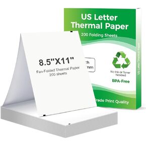 Bagana US Letter Thermal Printer Paper 8.5 x 11 Inch 4 Rolls Multipurpose Inkless Rolled Thermal Printing Paper Compatible with Letter Portable Printer in Kuwait