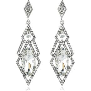 1920s Vintage Flapper Pearl Earrings Art Deco Earrings Roaring 20s Flapper Jewelry Wedding Dangle Earrings Women Girls Gift in Kuwait