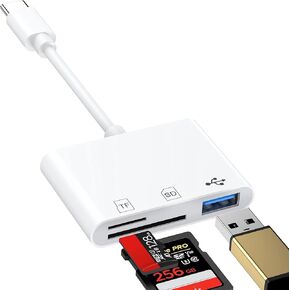 USB C SD Card Reader ، USB-C إلى بطاقة SD لـ iPhone 15 16/iPad/MAC/LAPTOP ، USBC/TYPE C CARMAL ADAPTER لبطاقة الذاكرة Apple iPhone 16 15 ، iPad Pro Air Mini ، MacBook Pro Air ، لـ Samsung Galaxy ، MicroSD in Kuwait