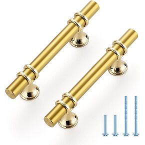 Ravinte Hardware 15 Pack 8-13/16 Inch Brushed Nickel & Gold Cabinet Pulls Handles Kitchen Cabinet Hardware Cupboard Handles Dresser Drawer Pulls 6-1/4 Inch CC in Kuwait