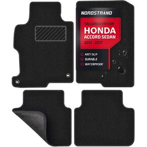 Floor Mats for Honda Civic 2016-2021 - Custom 3D Fit for Civic 10th Gen Hatchback Coupe Sedan - 1st and 2nd Row Set - 22oz Heavy Duty Carpet Mat - Anti-Slip Rubber - All Weather Car Liner Accessories in Kuwait