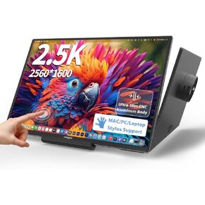 WINGCOOL 7 Inch Mini Touchscreen Monitor Tiny Industrial Grade Small Portable Display, 1024×600,Responsive And Smooth Touch,Built-In Buzzer Compatible With Mac Os/Desktop Pc Windows10/11/Android/Linux in Kuwait