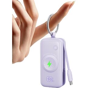 شاحن محمول 3-في 1 في 1 ، بنك الطاقة الصغير 5000mAh مع كبلات USB C ومشاهدة شاحن مشاهد ، 20W PD شحن البطارية ، شاحن السفر لـ iPhone 16 15 ، Apple Watch ، إلخ in Kuwait