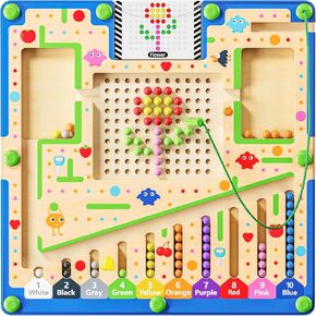 Montessori Toys,Magnetic Color and Number Maze,Wooden Toys for Ages 2-4,Toddler Fine Motor Skills Toys for Boys Girls in Saudi Arabia