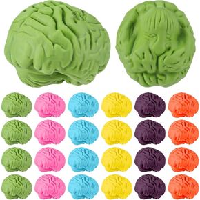48 Pcs Brain Shaped Erasers Bulk 1 Inch Mini Brain Rubber Pencil Erasers Fun Classroom Supplies Birthday Halloween Party Favors, Cute Novelty Gifts for Students Rewards Prizes Filler, Colorful in Kuwait