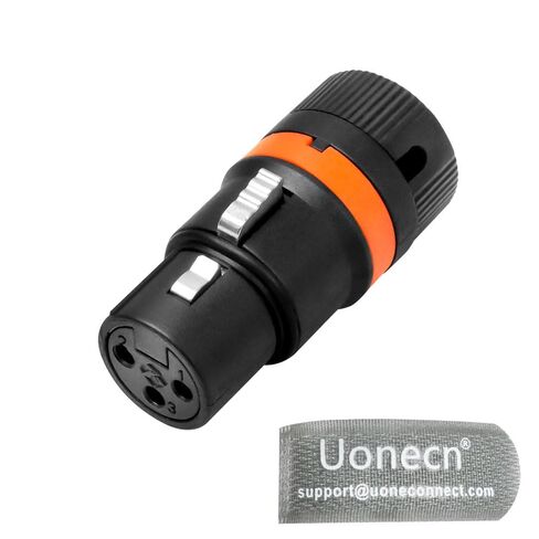 Uonecn Low-Profile XLR 3Pin Female Connector, Low Profile XLR Connectors XLR Ends for Audio Devices, Red, Package Includes Spanner in Saudi Arabia