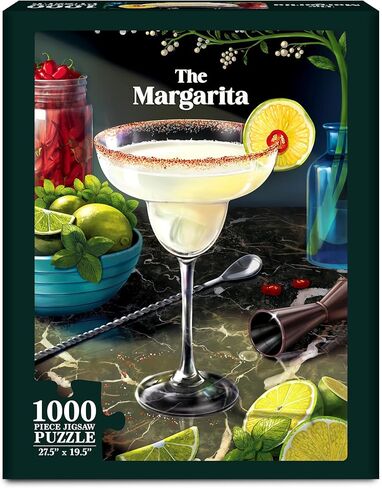 Jigsaw Puzzle 1000 قطعة - مارغريتا ، متعة تعزيز الدماغ للبالغين ، العائلات ، الأصدقاء ، ليالي اللعبة ، ملصق ، هدايا لعشاق الكوكتيل ، الحجم النهائي 27.5 "× 19.5" in Kuwait