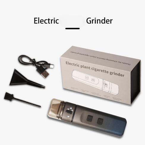 Portable Electric Grinder Best Automatic Spice Mill Grinder, 1/1.5g Capacity, USB Rechargeable, Aluminum Alloy and Plastic(Gradient Blue-Gray) in Kuwait