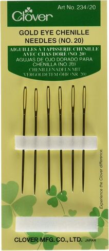 Clover Gold Eye Chenille Needles, 1 Count (Pack of 2), Size 20 6/Pkg in Saudi Arabia