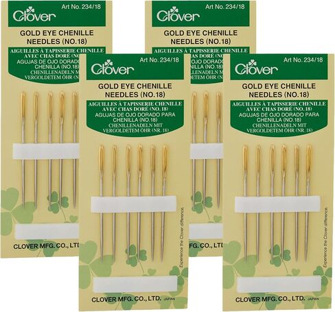 Clover Gold Eye Chenille Needles, 1 Count (Pack of 2), Size 20 6/Pkg in Saudi Arabia