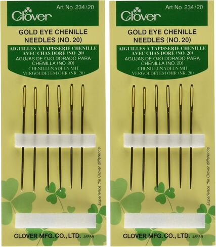 إبر Clover Gold Eye Chenille ، عدد واحد (حزمة 2) ، حجم 20 6/pkg in Kuwait