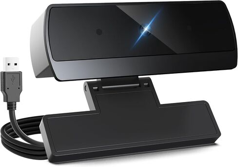 كاميرا ويب عالية الدقة 1080p مع الميكروفون وكاميرا كمبيوتر USB لجهاز الكمبيوتر المحمول/سطح المكتب/جهاز MAC ، المكونات والتشغيل ، مكالمة فيديو زاوية واسعة للتكبير/سكايب/فرق/يوتيوب ، دفق وأجهزة Xbox One Gaming in Kuwait