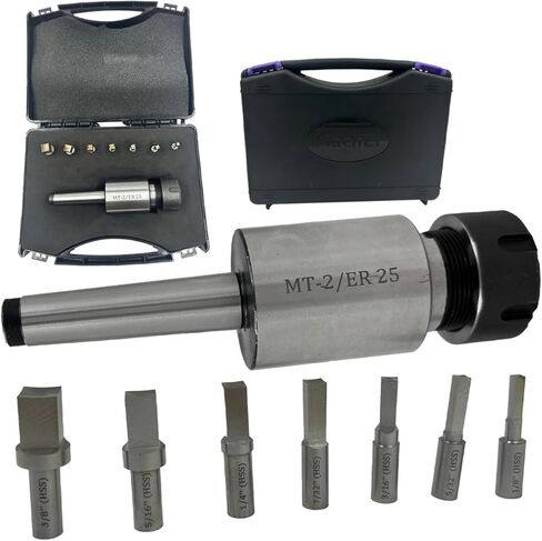 MACHEL MT2 Shank Rotary Broach مع محول ER16 ومجموعة من 7 Broaches مربع لتطبيقات الآلات متعددة الاستخدامات in Kuwait