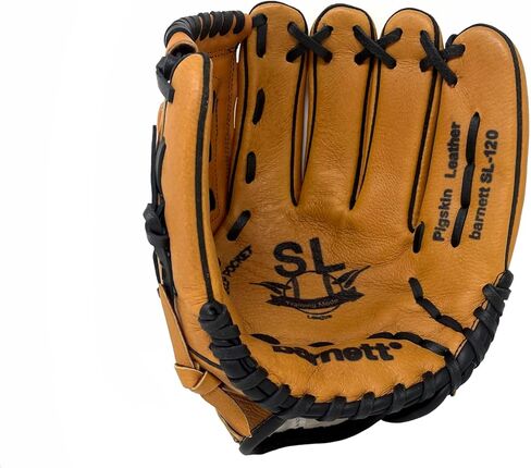 BARNETT SL-120 Leather Baseball Glove Infield/Outfield, Size 12", Brown in Kuwait