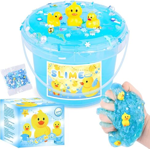 3 Pack Axolotl Butter Slime, Slime Kit with Pink, Blue, Purple Axolotl Charms, Soft and Stretchy, Slime Party Favor for Girls & Boys, Classroom Rewards, Birthday Gifts for Kids in Kuwait