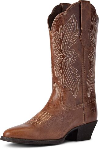ARIAT BMVY9 Womens Heritage R Toe StretchFit Western Boot Black Deertan 9 in Saudi Arabia
