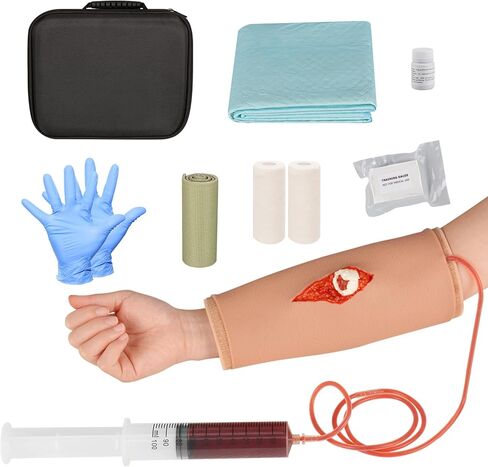 Open Fracture Wound Packing Trainer, Wound Dressing Training Model, Stop The Bleed Training Kit for Meidcal Education, Third in Saudi Arabia