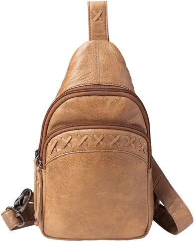 Taylor Leather Unisex Tactical Gun Holster Sling Backpack - Medium Frame Handgun -Two concealment pockets with Locking Zippers and Universal Holster (Black) - 7" L x 12" H x 3.5 D in Kuwait