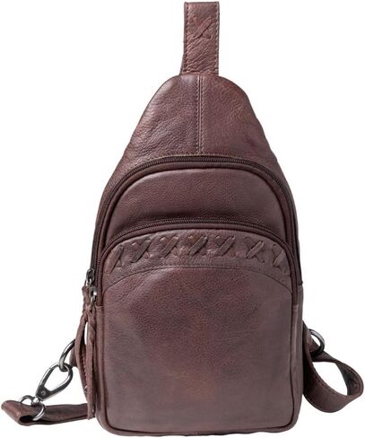 Taylor Leather Unisex Tactical Gun Holster Sling Backpack - Medium Frame Handgun -Two concealment pockets with Locking Zippers and Universal Holster (Black) - 7" L x 12" H x 3.5 D in Kuwait