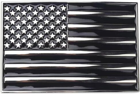 Native American Flag Square Belt Buckle Black Enamel Medium in Kuwait