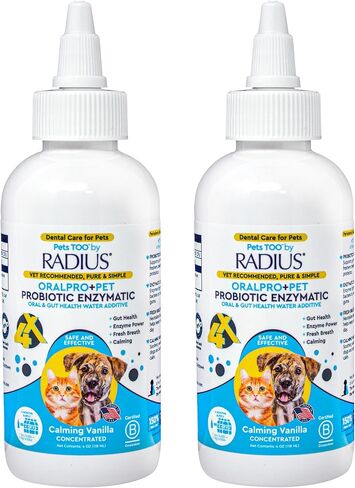 RADIUS OralPro+ Pet Probiotic Dental Water Additive (Enzymatic), Concentrate, 4 OZ in Saudi Arabia