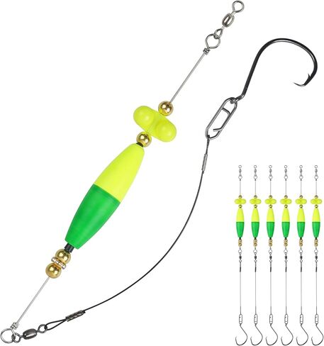 Catfish Rig Kit, 6pcs Catfish Float Rigs with Rattles Santee Cooper Rigs Peg Floats Bait Rig Catfishing Tackle Equipment for Bank Fishing Gear in Saudi Arabia