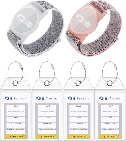 عبوتان من حامل ميدالية Princess Cruise متوافق مع ميدالية Princess Cruise، 5 عبوات من حامل بطاقات الأمتعة للرحلات البحرية لسفن Princess Cruise (أسود ورمادي) in Kuwait