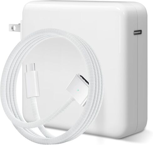 96W شاحن لـ Mac Pro16 14 بوصة Mac Book Air 15 13 بوصة M4 M3 M2 M1 من 2024 2023 2022 2021 96W 70W USB-C إلى MAG 3 ، تشمل محول الطاقة 6.6 قدم 5A USB-C إلى MAGNECT 3 (الجودة الأصلية) in Kuwait