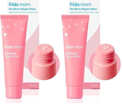 Frida Mom Nipple Cream, No-Mess Nipple Balm Moisturizer for Hydration, Gentle for Baby & Mom, 1.5fl oz (Pack of 2) in Kuwait