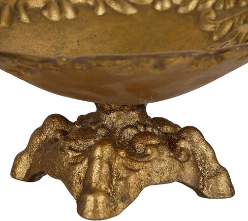 NIKKY HOME Rustic French Jewelry Tray Decorative Border Trinket Dish Vintage Ring Holder Bowl for Bracelet Earring Necklace Organizer Metal Display Plate Handmade Gift for Women Girl, White in Kuwait