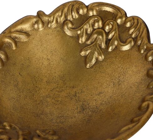 NIKKY HOME Rustic French Jewelry Tray Decorative Border Trinket Dish Vintage Ring Holder Bowl for Bracelet Earring Necklace Organizer Metal Display Plate Handmade Gift for Women Girl, White in Kuwait