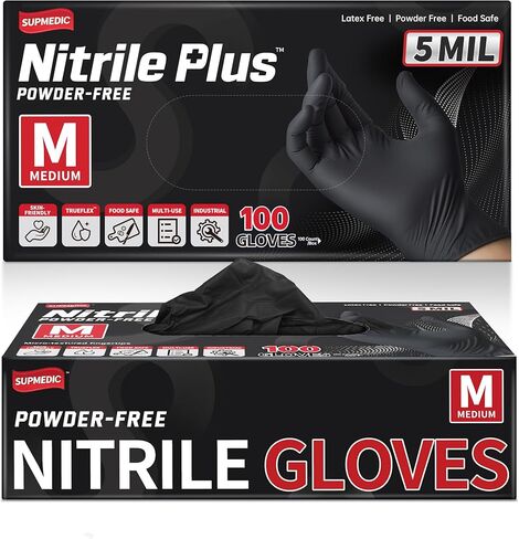 قفازات نتريل يمكن التخلص منها ، قفازات خالية من المسحوق الخالية من المسحوق 5mil 5mil in Kuwait