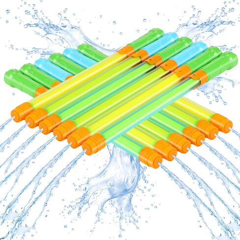 Jexine 72 Pcs Summer Crayon Water Gun 17 Inch Water Guns Bulk Pool Toys Colorful Plastic Water Shooters for Outdoor Swimming Pool Backyard Beach Sand Party Fighting Play Game (Yellow, Red, Green) in Saudi Arabia