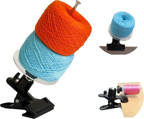 حامل مقطع الغزل الدوار العالمي - | على الركاب للذهاب | السككين كبير الإقامة | الحفاظ على الغزل منظمة وخالية من التشابك | 360 ° قابل للتعديل | مجموعة خالية من الأدوات | إصدارات صامتة ودوران in Kuwait