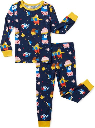 PATPAT Bamboo Viscose Pajama Sets for Toddler Boys & Girls Baby Kids, Ultra-soft Snug fit Pjs Sleepers for Birthday Holiday in Saudi Arabia