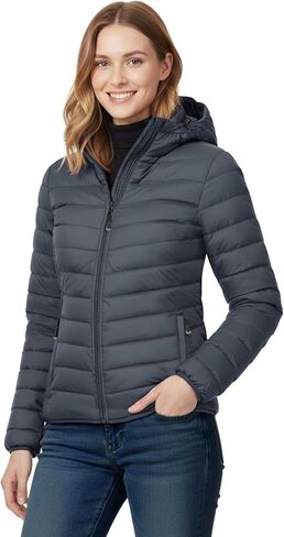 33,000ft Women's Hooded Packable Puffer Jacket Lightweight Warm Puffy Quilted Winter Coat in Kuwait