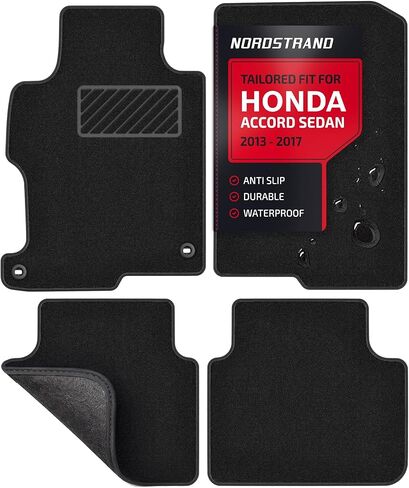 Floor Mats for Honda Civic 2016-2021 - Custom 3D Fit for Civic 10th Gen Hatchback Coupe Sedan - 1st and 2nd Row Set - 22oz Heavy Duty Carpet Mat - Anti-Slip Rubber - All Weather Car Liner Accessories in Kuwait