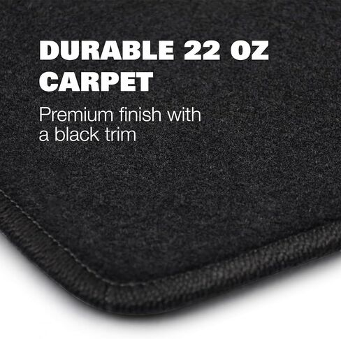 Floor Mats for Honda Civic 2016-2021 - Custom 3D Fit for Civic 10th Gen Hatchback Coupe Sedan - 1st and 2nd Row Set - 22oz Heavy Duty Carpet Mat - Anti-Slip Rubber - All Weather Car Liner Accessories in Kuwait