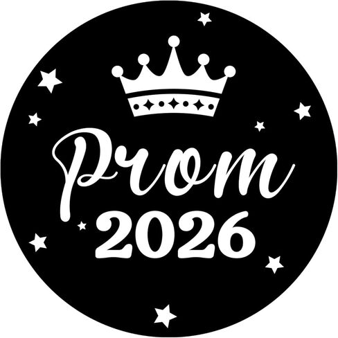 Anwyll Prom 2025 ملصقات - حفلة موسيقية ذهبية إرسال الديكور 2025 60pcs 2inch التخرج الملصق Prom Sticker ذاتي الاضطراب الملصق SEAL LABER in Kuwait