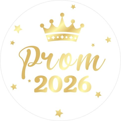 Anwyll Prom 2025 Stickers - Gold Prom Send Off Decoration 2025 60Pcs 2Inch Graduation Prom Sticker Self-Adhesive Prom Envelope Seal Label Sticker for Prom Season Night Party Favor Gift Wrap Invitation in Saudi Arabia