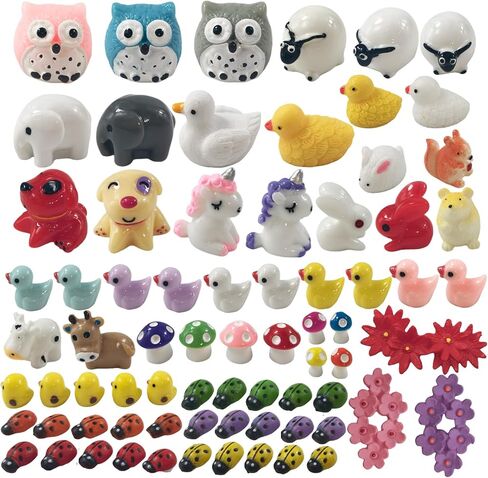 EMiEN 31 Pieces Mini Animals Miniature Ornament Kits,Tiny Figurines,Fairy Garden Animals for Fairy Garden,Dollhouse,Plant Pots,Bonsai Craft Decor in Kuwait