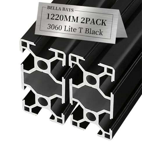 1pc 3060 T Slot Aluminum Extrusion Profile 700mm 27.55inch European Standard Anodized Extruded Linear Rail Guide Frame for DIY Workbenche Furniture Fitness Equipment Machinery Shelf Black BELLA BAYS in Kuwait