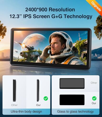 10.25 inch Touchscreen for Audi Q5 Concert/Symphony (2009-2017), Built-in CarPlay Android Auto Bluetooth Upgrade Factory Car Radio Retain Original Stereo Amplifier System in Kuwait