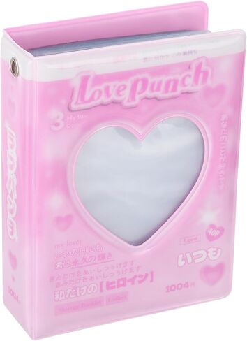 uxcell 3inch Mini Photo Album,Kpop Love Heart Hollow Photocard Binder Album Mini Photo Card Book Holder with 40 Photos for Collecting Pictures, Pink(Love Pouch) in Saudi Arabia
