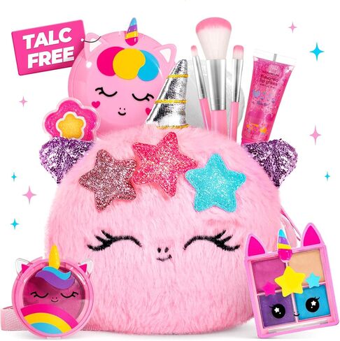 ULOVEME Kids Real Makeup Kit for Little Girls - Real, Non Toxic, Washable Make Up Toy - Umicorn Toys Gift for 3 4 5 6 7 8 9 10 12 Years Old Girls Birthday (Mini Pink Umicorn) in Kuwait