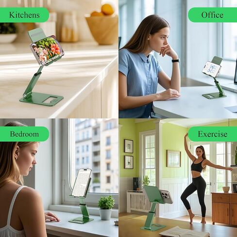 Minthouz Phone Stand, Extendable & Foldable Mobile Phone Stand, Angle/Height Adjustable Phone Holder Compatible with iPhone 16 15 14 13 Pro Max and More 4.7"-7.9" Phones-Pink in Kuwait