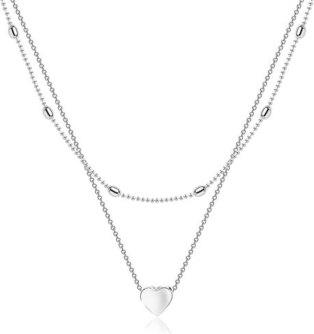 LEXODY Dainty Heart Necklace Tiny Heart Pendant Choker Necklaces Small 14k Gold Plated Cute Open Heart Chain Necklace for Women Minimalist Jewelry Necklace Gifts for Her in Kuwait